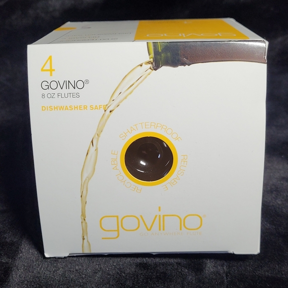 Govino▪︎4 pack 8 oz. Flutes▪︎ Shatterproof/Reusable *NEW* - Picture 3 of 7